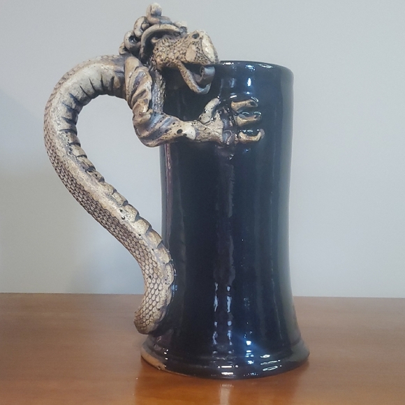 John Coiner Other - Vintage John Coiner Dragon Handle Black Tankard Mug 1993